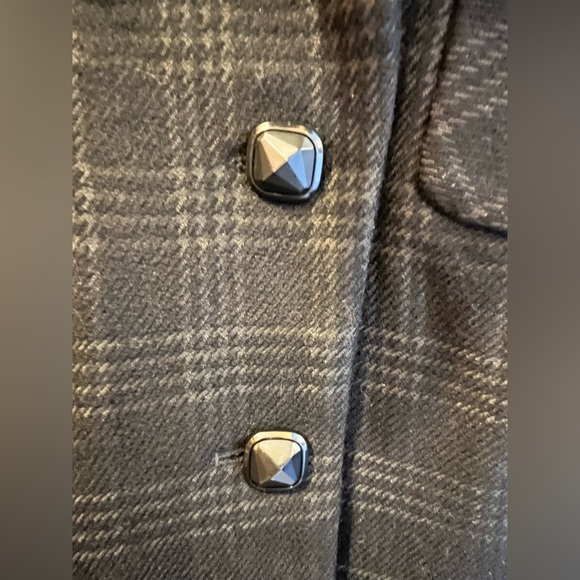 Mackage Wool Plaid Bell Sleeve Peacoat Jacket - Picture 4 of 6
